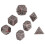 7PCS Metal Polyhedra Dice Set, Engraved Number, Red Electroplated Spots 14