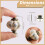 Ivory & Blue Pumpkin Knobs 12 Pack Ceramic Cabinet Knobs Vintage Drawer Pulls - Antique Dresser Pulls with Screws - Blue Flower 4