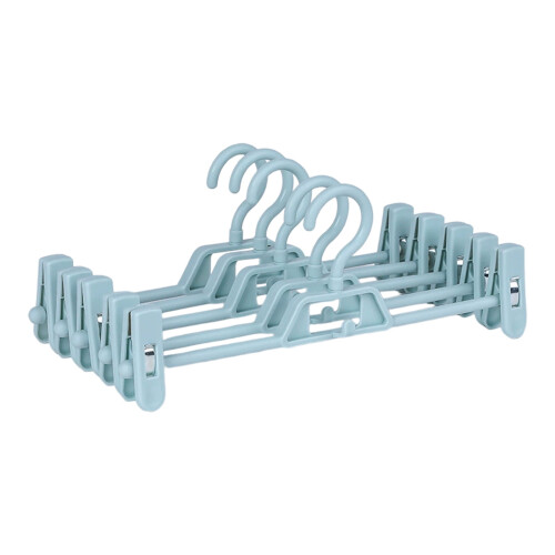 Set van 5 antislip broek- en rokhangers met clips 1