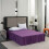 Queen Size Ruffled Bed Skirt with Split Corners, 18" Drop, Grape Color 2