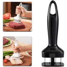 304 Stainless Steel Needle Meat Tenderizer Hammer – Compatible with Sharp 24 Blade Tool, for Chicken, Beef, Steak, Veal & Pork (White, NRD006)