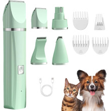 Lettuce Pets Cordless Grooming Trimmer Set 4-in-1 Green