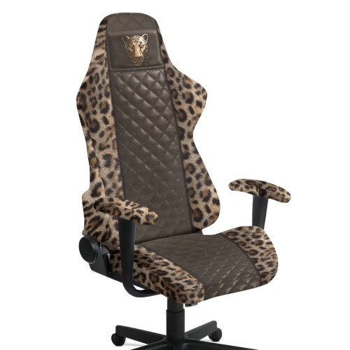 Leopard Print Gaming Chair Cover Breathable Removable 2