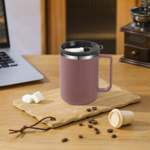 Karymi Stainless Steel Coffee Cup 430ml Leak-Proof