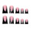 Pink Duck Bill Fake Nails, Black Tip, Unbreakable 6