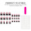 Pink Duck Bill Fake Nails, Black Tip, Unbreakable 7