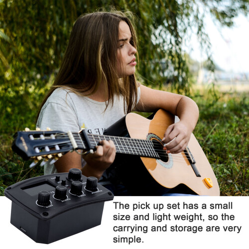 Guitar Pickup LCD Tuner Set Kit - Black, ABS, KLT-17B 2