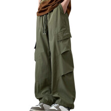 Men's Casual Cargo Pants Lightweight Loose Fit Streetwear Straight Leg Everyday Comfortable Trousers For Summer Wear
