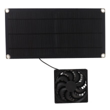 10W Solar Powered Fan 36x18cm Waterproof Exhaust for RV, USB Outputs