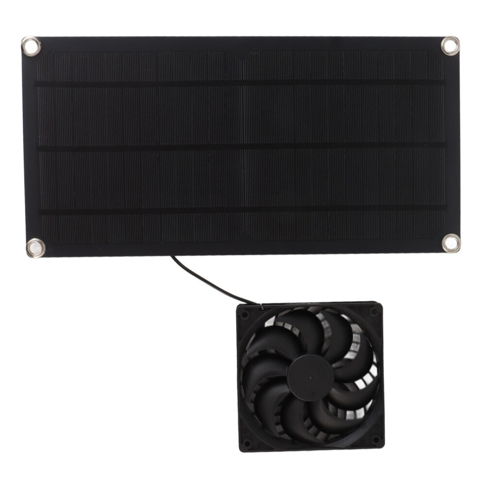 10W Solar Powered Fan 36X18cm Waterproof Exhaust For Rv, Usb Outputs 7901387632033