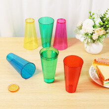 6Pcs Hammered Plastic Tumblers – Large Mouth, Stackable, Temp-Resistant, Reusable Cups for Home, Office, Outdoor, Picnic