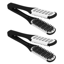 2X Professional Straightening Brush Hairdressing Tool Double-Sided Hair