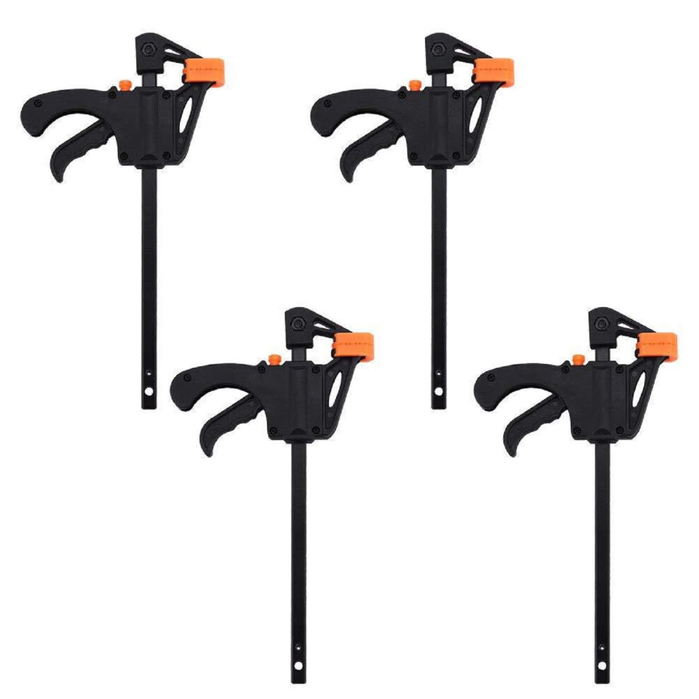2/4Pcs 91Mm Bar Clamps, F Clamp Clamps For One Handed Ratchet Wood Working Clamps, Mini Small Bar Woodworking Clamps For Wood Gluing Crafts 974856512447