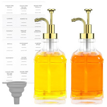 500ml Glass Coffee Syrup Dispenser Set with Silicone Funnel, Labels & Pump – Compatible with Bar Tools