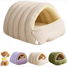 Winter Cave,Warmth Cozy Comfort Plush Pet Cave,Cute Cozy Safe Hideaway Cat Bed with Removable Cushion,Warm Soft Removable Washable for Cats and Dogs