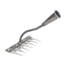 Gardening Weeding Rake with 7 Steel Teeth – Hand Weeder Tool, Compatible with Standard Handles