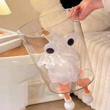 Poubelle transparente – Cuisine, salle de bain, maison ; jolie poubelle à pédale en plastique résistant, compatible avec les sacs poubelle