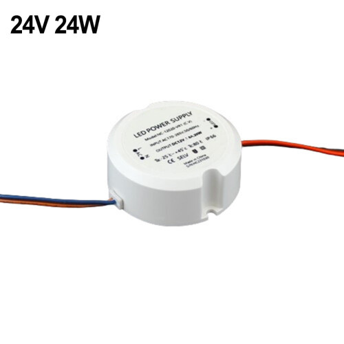 LED-transformator 12V/24V 24W IP66 Ring LED constante spanning voeding wit 24V 24W
