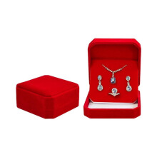 Velvet Jewelry Box Set for Necklace Ring Earrings