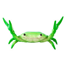 Funny Crab Pen Holder, Weightlifting Crab Desk Pen Stand for Family Exhibitions, Parties, Shop Windows, Office, Tables (Green)