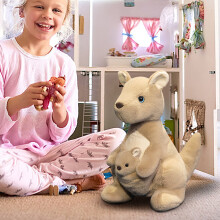 Kangaroo Plush Toy Set Mother and Baby Soft Stuffed Animal