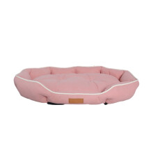 Dog Bed for Small Medium Dogs, Cat Beds for Indoor Cats, Pet Sofa with Nonslip Bottom, 15.75 Inches, for All Season (Pink)
