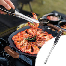 Pinze per alimenti in acciaio inox, 30 cm, multifunzionali per pane, carne, barbecue, salumi e dessert | Resistenti alla ruggine, facili da riporre |