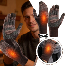 Winter Cycling Heated Hand Warmers – Touchscreen-Compatible, Compact Gloves for Riders; Great Gift for Christmas, New Year, Valentine's Day