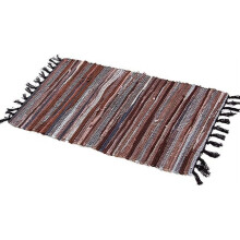 Machine Washable Cotton Reversible Rag Rug, Hand Woven Multi-Color Striped Area Rug for Bedroom, Living Room, Kitchen, Laundry (20"x31", Coffee)