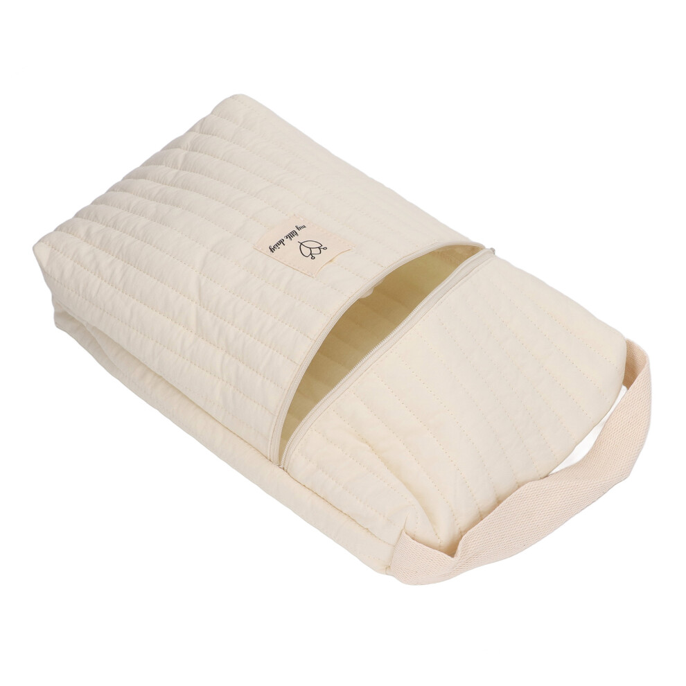 Large Cotton Diaper Bag Organizer Pouch, Portable Handheld Storage