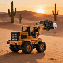 Alloy Engineering Toy Vehicle Set: Forklift, Dump Truck, Pullback Car & Mini Excavator – Compatible with STEM Learning, Durable Plastic