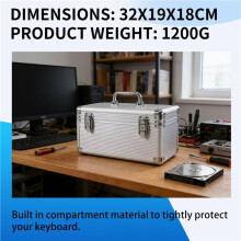 Aluminum and Eva Hard Drive Protective Case 8X3.5 Inch and 6X2.5 Inch Slots for Hard Drive Classification and Storage