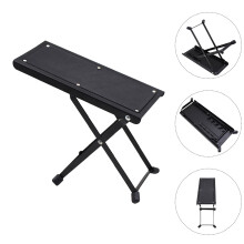 Guitar Foot Stool Heavy Duty Foldable Black