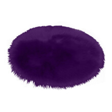 Pet Heating Mat Round Thick Furry Purple 12V