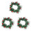 Holly Berry Candle Ring Small Artificial Red Berries Wreath 1