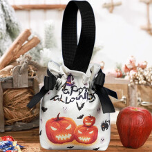 Halloween Tote Bags, Reusable Non-Woven Candy Bags, Large Capacity Gift Packaging for Parties and Treats