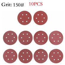 9 Inch 225Mm! 10Pcs Sanding Discs Sandpaper, 6 Holes, Sanding 60 120 180 240 400 Grits Sand Paper For Random Orbital Sander