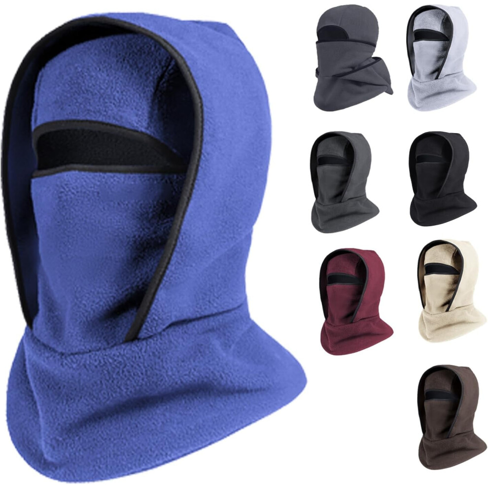 Outdoor Winter Warm Hat With Integrated Neck Gaiter, Windproof Cold Weather Balaclava For Cycling Ski Sports 9065194481821