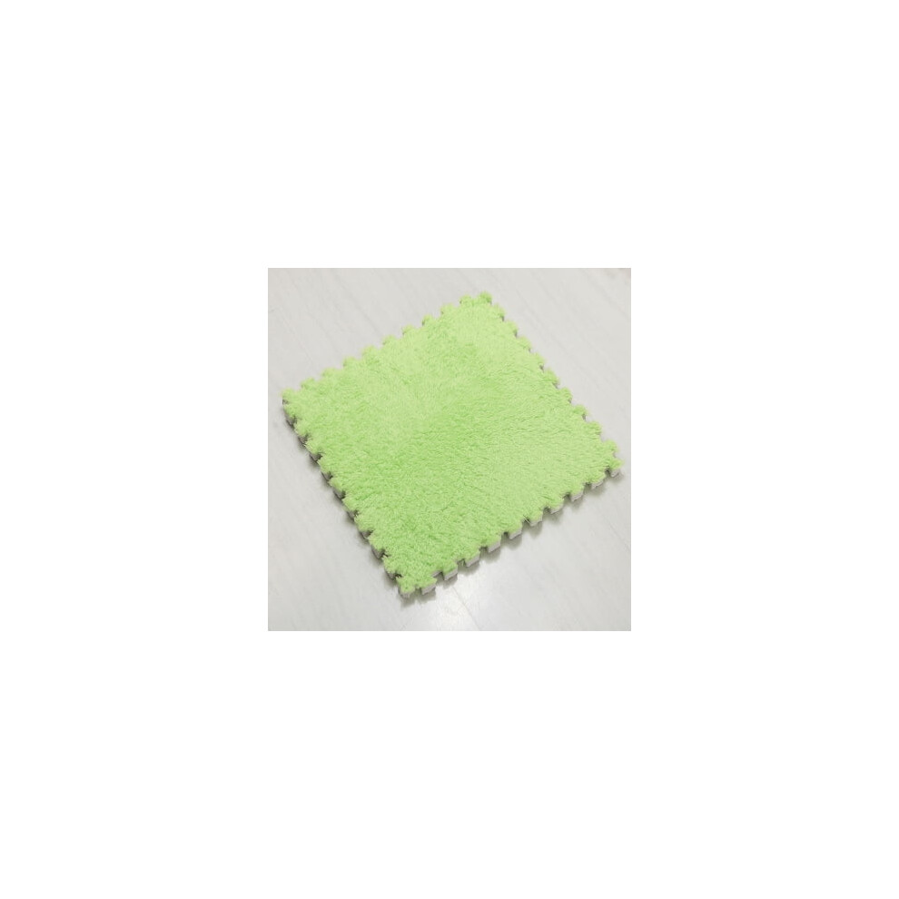 Milk Velvet Patchwork Rugs, 30x30x1cm (11.8"x11.8"x0.39"), Interlocking Puzzle Floor Mat Tiles, Compatible with Kids' Play Areas