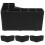 Conjunto de 4 elevadores de móveis de plástico preto para camas, sofás e poltronas com design resistente a arranhões. 1