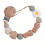 Flower Pacifier Clip Silicone Bead Wood Teether 1 Pack 1