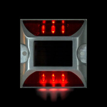 6‑Pack Solar LED Ground Marker Lights – Waterproof Aluminum Road Studs with 500‑Meter Visibility