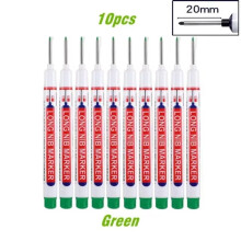 10Pcs Multi-Purpose 20mm Deep Hole Long Nib Head Marker For Metal Perforating Pen Waterproof Bathroom Woodworking Decor Tool