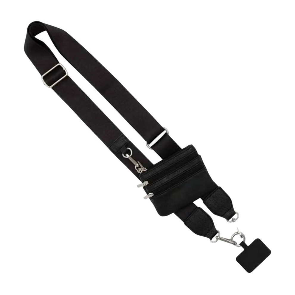 Mobile Phone Strap With Zippered Pouch Mini Card Holder Crossbody Adjustable Length Clip And Go Cellphone Hanging Strap 9101399520382