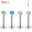 16G Δαχτυλίδια χειλιών Labret από ανοξείδωτο ατσάλι, ρητίνη, αυτί Opal Helix, κοσμήματα 1