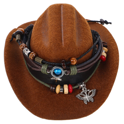 Καθρέφτης οπισθοπορείας Western Car Charm Multi1Pcs Αξεσουάρ αυτοκινήτου Καπέλο Cowboy
