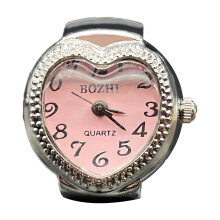 Anel Relógio de Quartzo Ajustável Heart Punk 2023 para Mulheres e Homens, Estilo Vintage, para Casais, com Elástico, Joia para o Dia dos Namorados