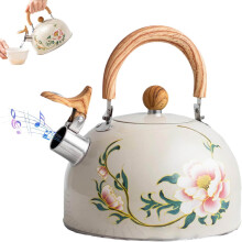 Floral Stainless Steel Whistling Kettle 3L