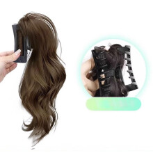 Heat Resistant Fiber Short Wavy Ponytail Claw Clip Extensions for Effortless Hairstyle Transformation