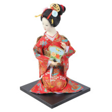 HONCLL Japanese Geisha Dolls 12Inch Collectible Embroidery Clothing Kimono Figurine